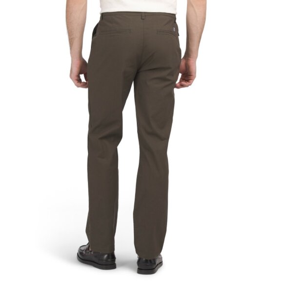 NICKEL & IRON Olive Stretch Tech Chino Pants - Picture 2 of 2